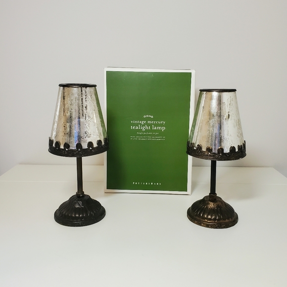 Pottery Barn Vintage Mercury Tealight Lamps